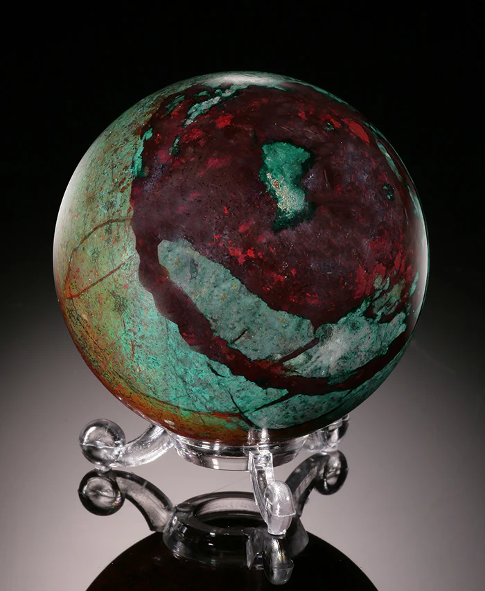 Chrysocolla and Cuprite Sphere (with stand) - Image 3