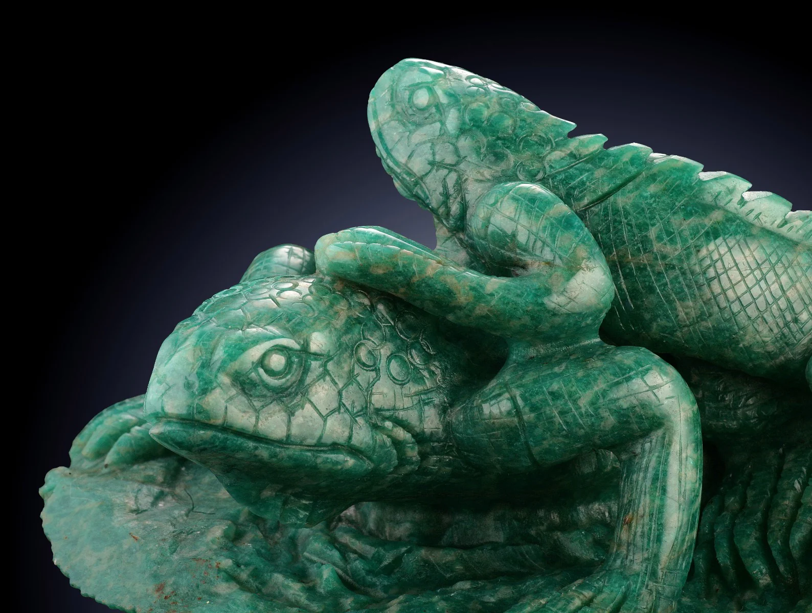Amazonite Lizards- Gem Carving - Image 3