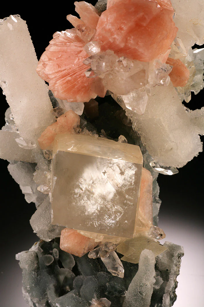 Apophyllite / Stilbite / Calcite (with stand) - Image 5